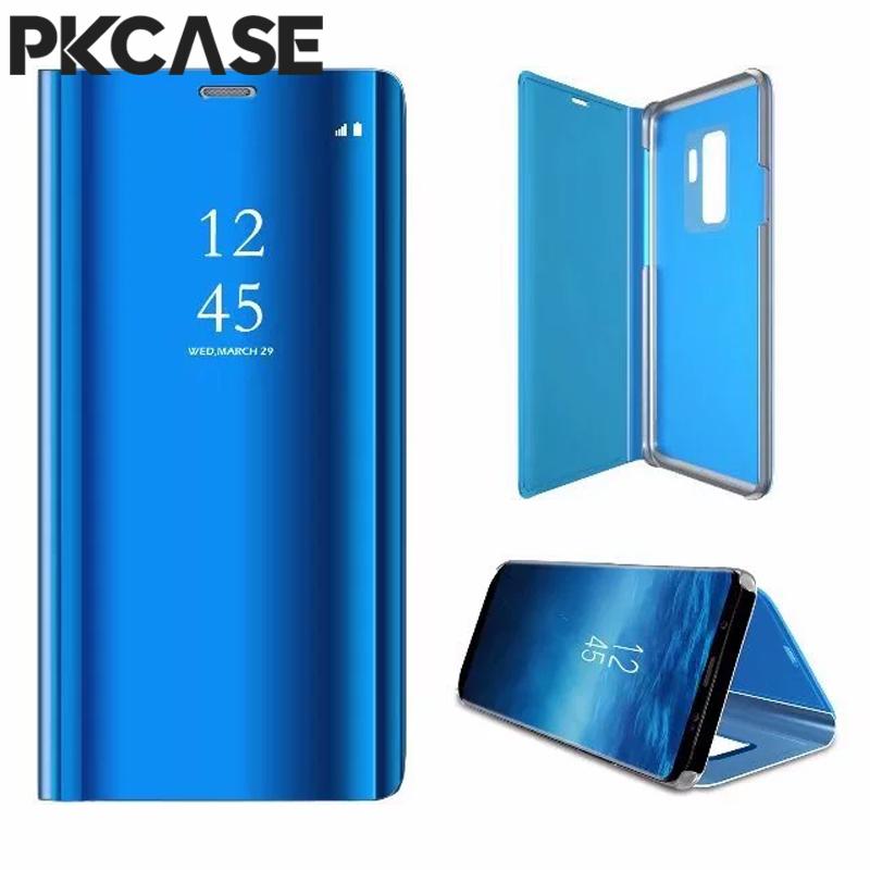PKCASE Смарт-зеркало Флип-чехол для телефона для Samsung A05 A05S A15 A35 A25 A33 A34 5G Note 20 Ultra Ударопрочный Кожаный Чехол-подставка