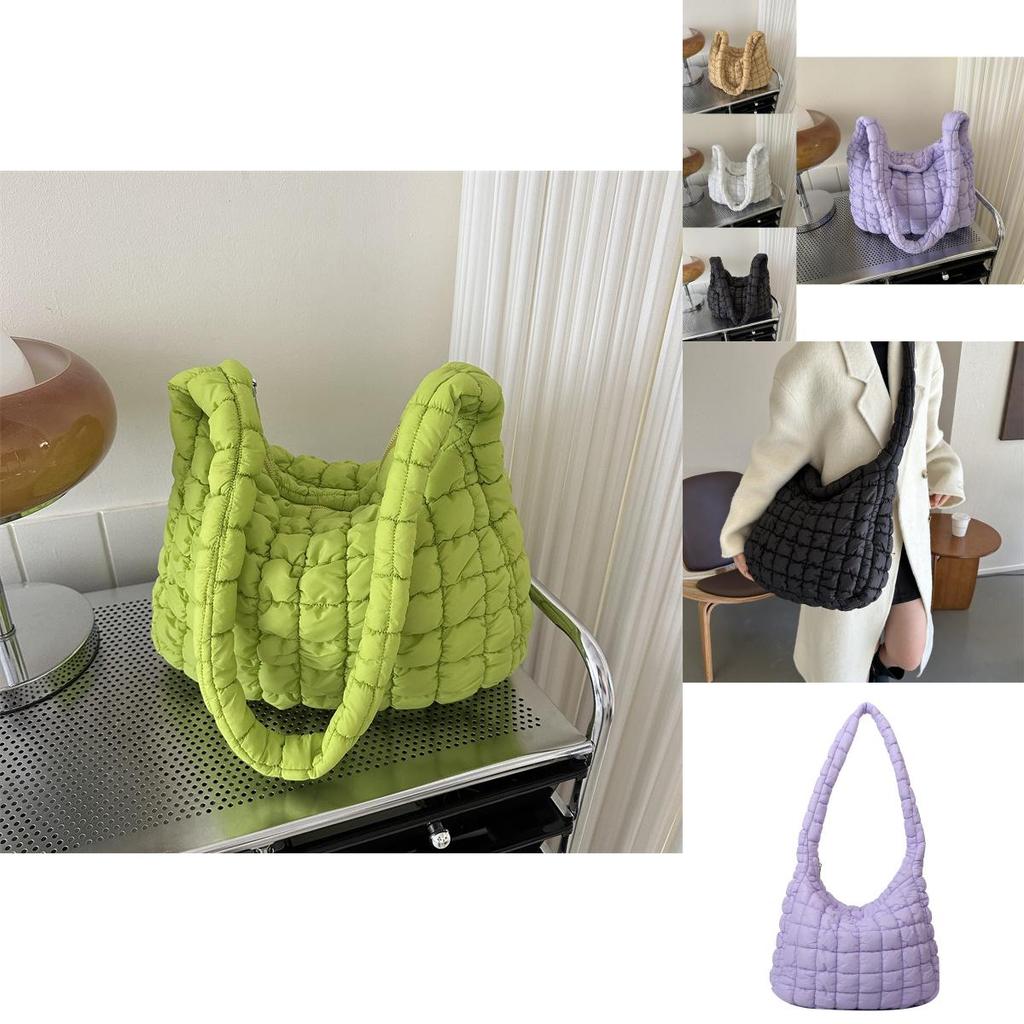 Трендовая большая сумка-тоут «Облако» для женщин в черном, белом, хаки, фиолетовом и зеленом цветах, модный стиль