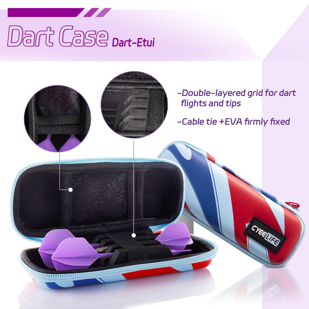 Дротики CyeeLife 3-точечные из вольфрамового сплава Pro 17 г с наконечником и мешочком для дротиков 90% Дротики,