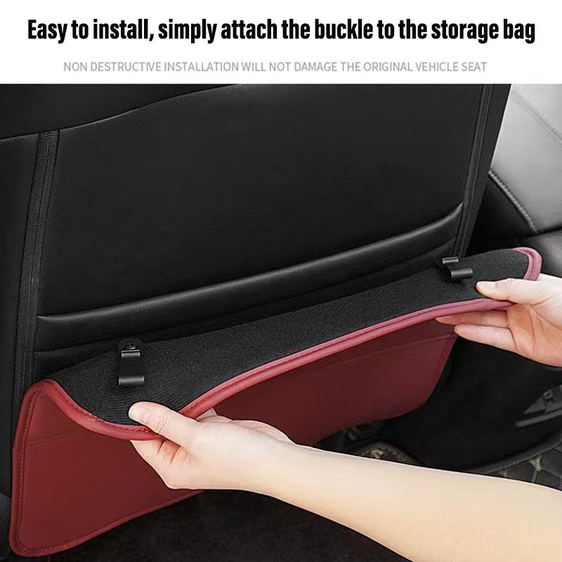 Leather Car Anti-Kick Mat With Storage Bag Auto Accsesories For BMW 50th Anniversary Edition E46 E53 E90 E60 E93 G01 G20 X3 F30