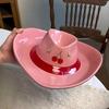 Creative Cowboy Hat Ceramic Tray with Divided Dumpling Plate Breakfast Dish  Party Gifts