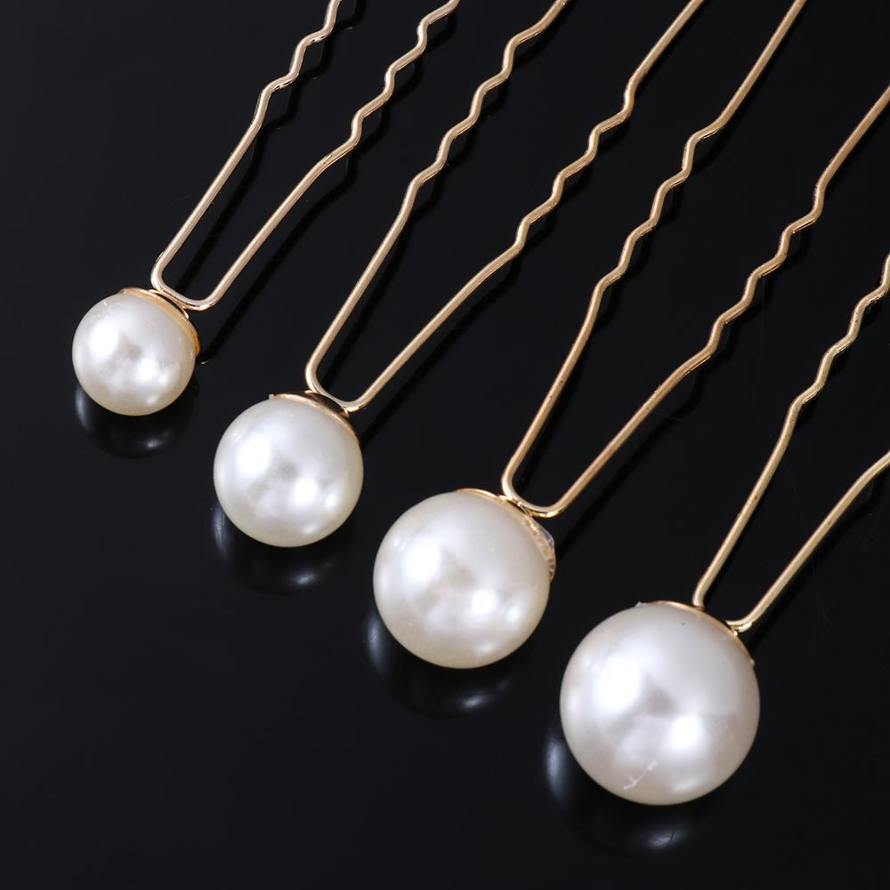 16 шт./упак. женские свадебные аксессуары U-образная заколка для волос жемчужные шпильки для волос жемчужные палочки для волос головной убор