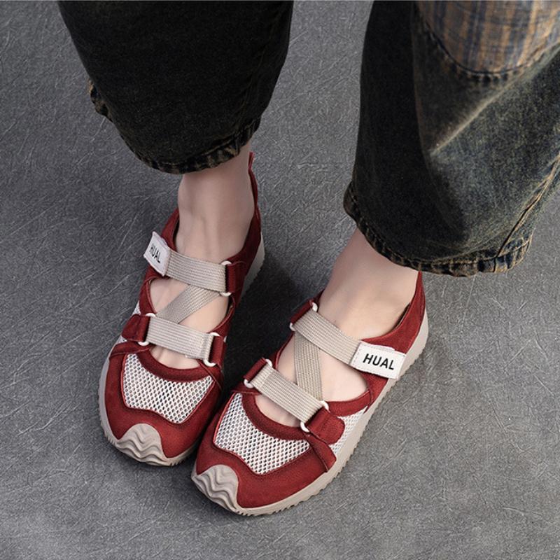 Johnature Цветные спортивные повседневные сандалии из дышащей сетки, универсальная женская обувь из натуральной кожи