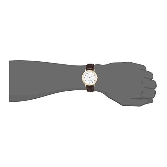 [Citizen Q&Q] Часы Аналоговые Водонепроницаемые Кожаный Ремешок Q996-104 Мужские Коричневые