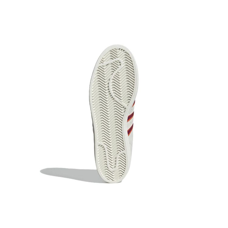 adidas Кроссовки Superstar White Legacy Burgundy Унисекс Кремово-Белый Облачный Полуударно-Оранжевый HQ8867