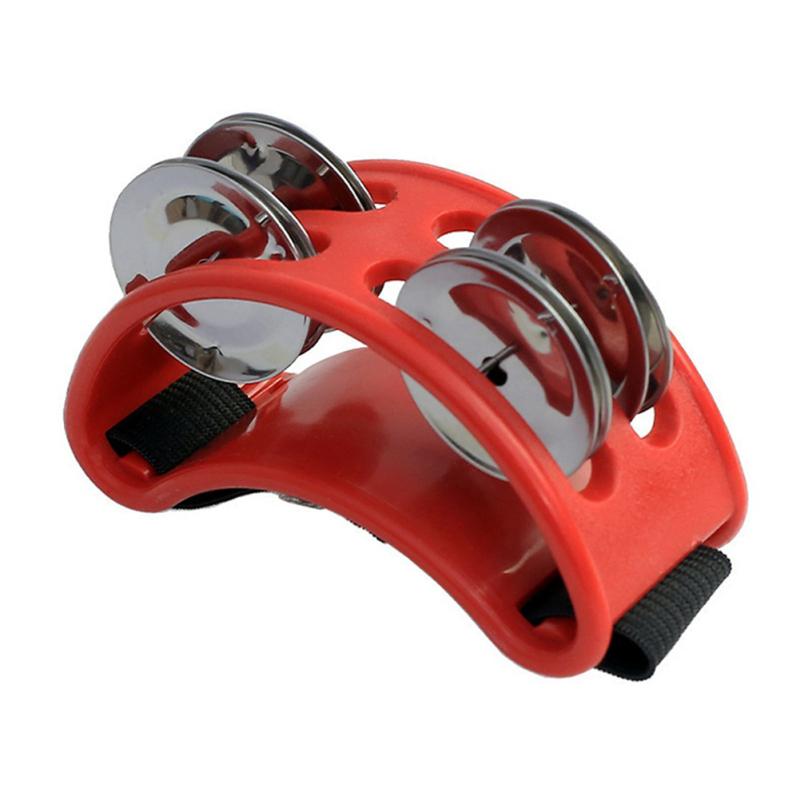 Ножной тамбурин с бубенцами из нержавеющей стали, перкуссионный музыкальный инструмент для аккомпанемента