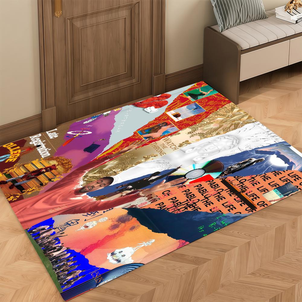 West K-Kanye Door Mat Bedside Entrance Bath Floor Cool Decoration Rapper Corridor Door Mat Carpet Living Room Balcony