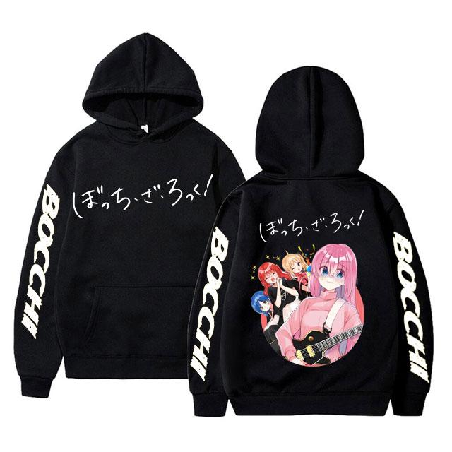 Funny Anime Bocchi The Rock Graphic Unisex Hoodie Manga Men Women Sweatshirt Hitori Gotoh Yamada Ryo Kita Ikuyo Ijichi Nijika Hoodies