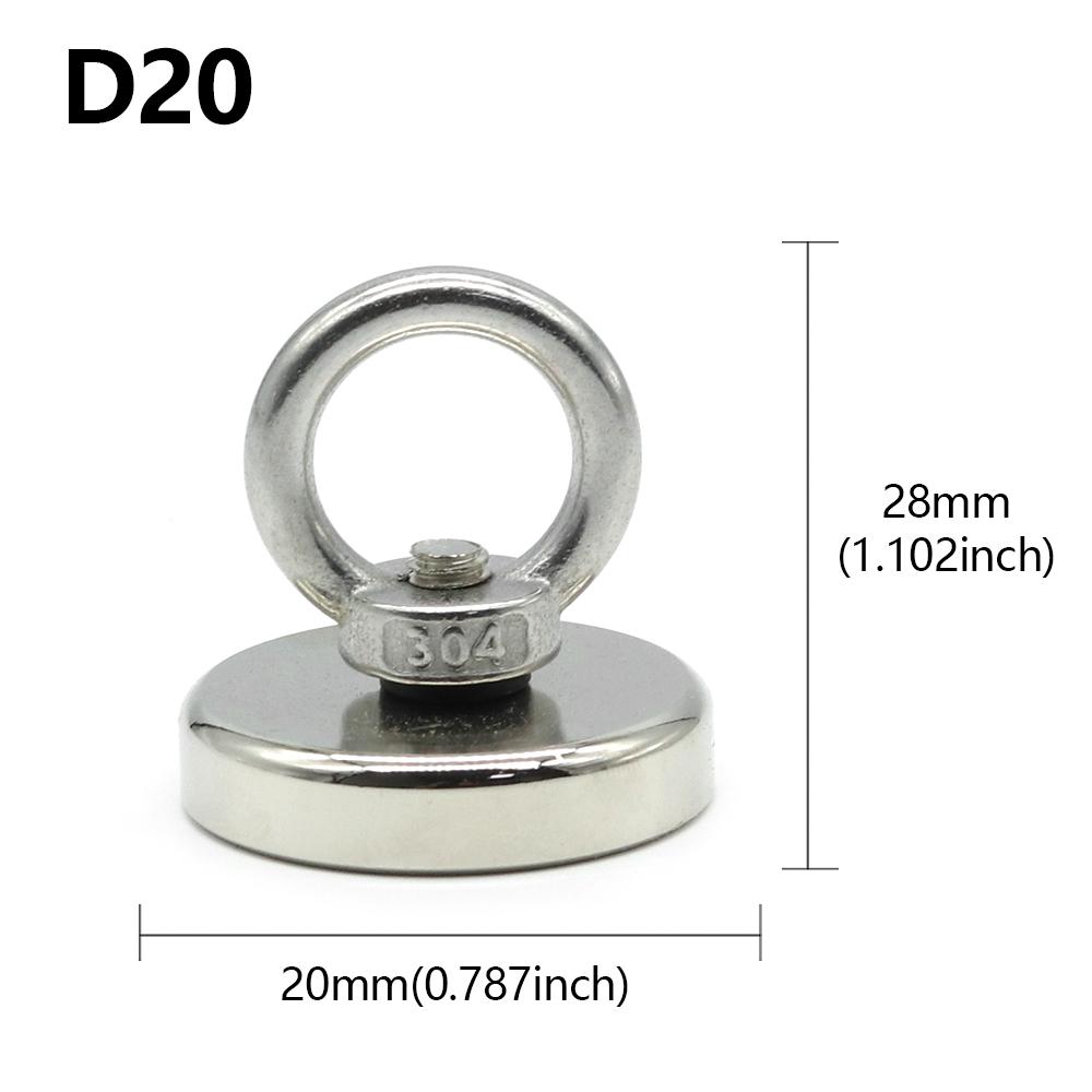 D16~D42mm сверхпрочный неодимовый рыболовный магнит N52 сверхпрочный редкоземельный магнит с потайным отверстием рым-болт спасательный магнитный