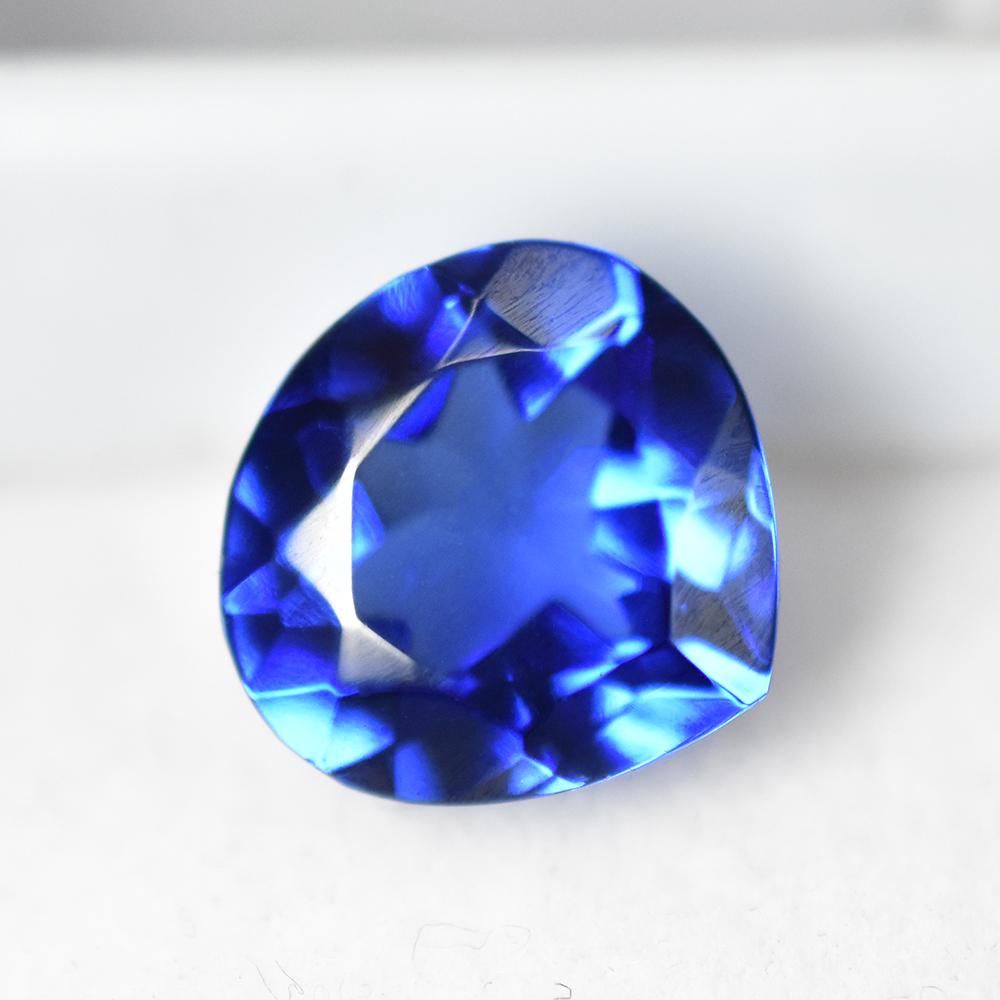 NATURAL Blue Sapphire 11x11mm Pear Cut CERTIFIED Loose Gemstone From Sri Lanka