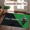 Custom Rug Borussia Mönchengladbach Pattern Print Name Text Soft Non‑Slip Floor Carpet for Home Indoor Decoration
