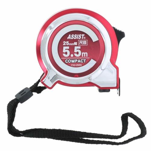 Takagi ASSIST Compact Convex II Tape Measure, 25mm X 5.5m, CS2-2555, Measuring Tool (x 5)