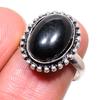 Черный Оникс Ручной работы Ювелирное изделие из стерлингового серебра 925 пробы Кольцо Размер 7 H8z97