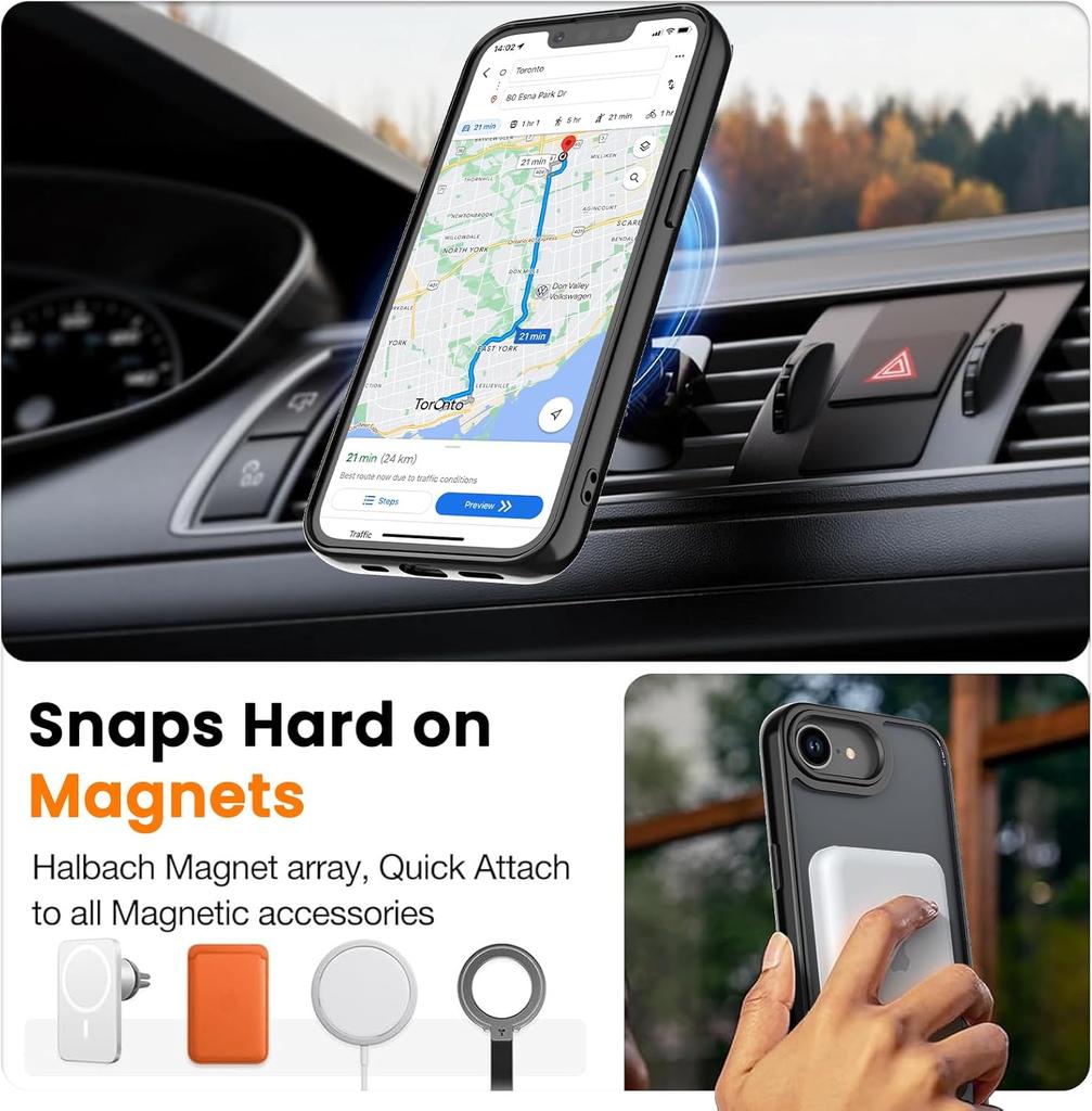 Матовый магнитный чехол для телефона Magsafe Mag Safe Iphone 17 Air 17 E 16E 16 Pro Max 15 Plus 14 13 12 Mini 11 8 Se 2022 2020 Защитное стекло Чехол для телефона