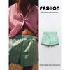 Za2024 Summer New Product Women's Clothes Fashion All-Match Boxer High Waist Stripes Casual Shorts 3067426 500