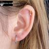 Серьги из титанового сплава F136 и Ушная манжета с цирконием Закаленное Кольцо для Носа и Губ Пирсинг-украшения G23