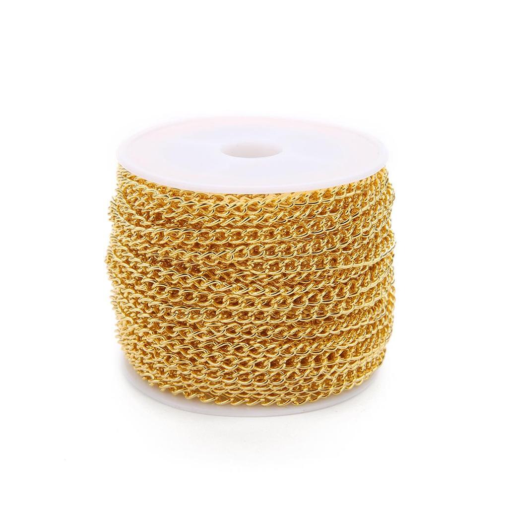 Овальная гальванизированная железная цепочка, кулон, шнурок, ожерелье, DIY, полуфабрикатная металлическая цепочка.