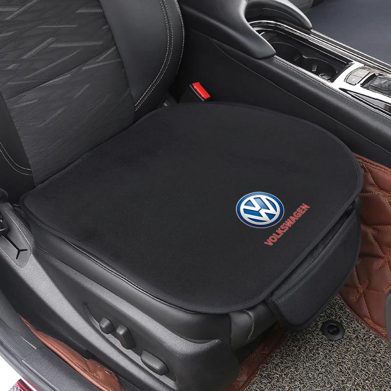 2026 Hot For VW VOLKSWAGEN Car Seat Cushion Non-Slip Cover Ice silk Velvet Plush For VW Volkswagen Golf Polo Passat Touran Jetta