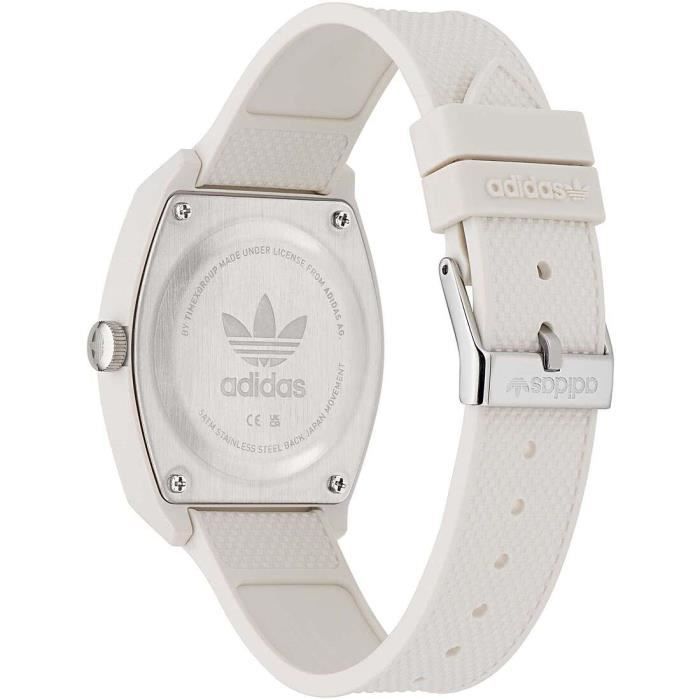 Montre Adidas - Mixte - AOST23047 - Bracelet En Plastique Blanc - Etanche 5 ATM