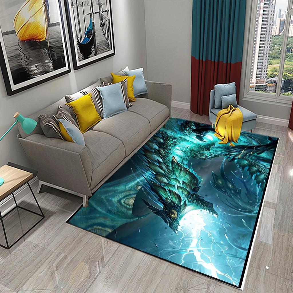 Dragon Animal Carpet for Living Room Bedroom Bathroom Soft Non-slip Mat Carpets Creative Fashion Door Large Mat Bath Mats Gifts