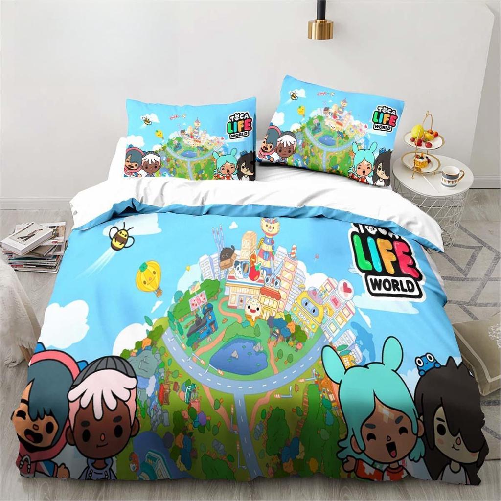 Новый игровой комплект постельного белья Toca Life World Excavator Sheet King Twin Double Child Bedding Set Mircofiber или Polyester Bedding Cover Set