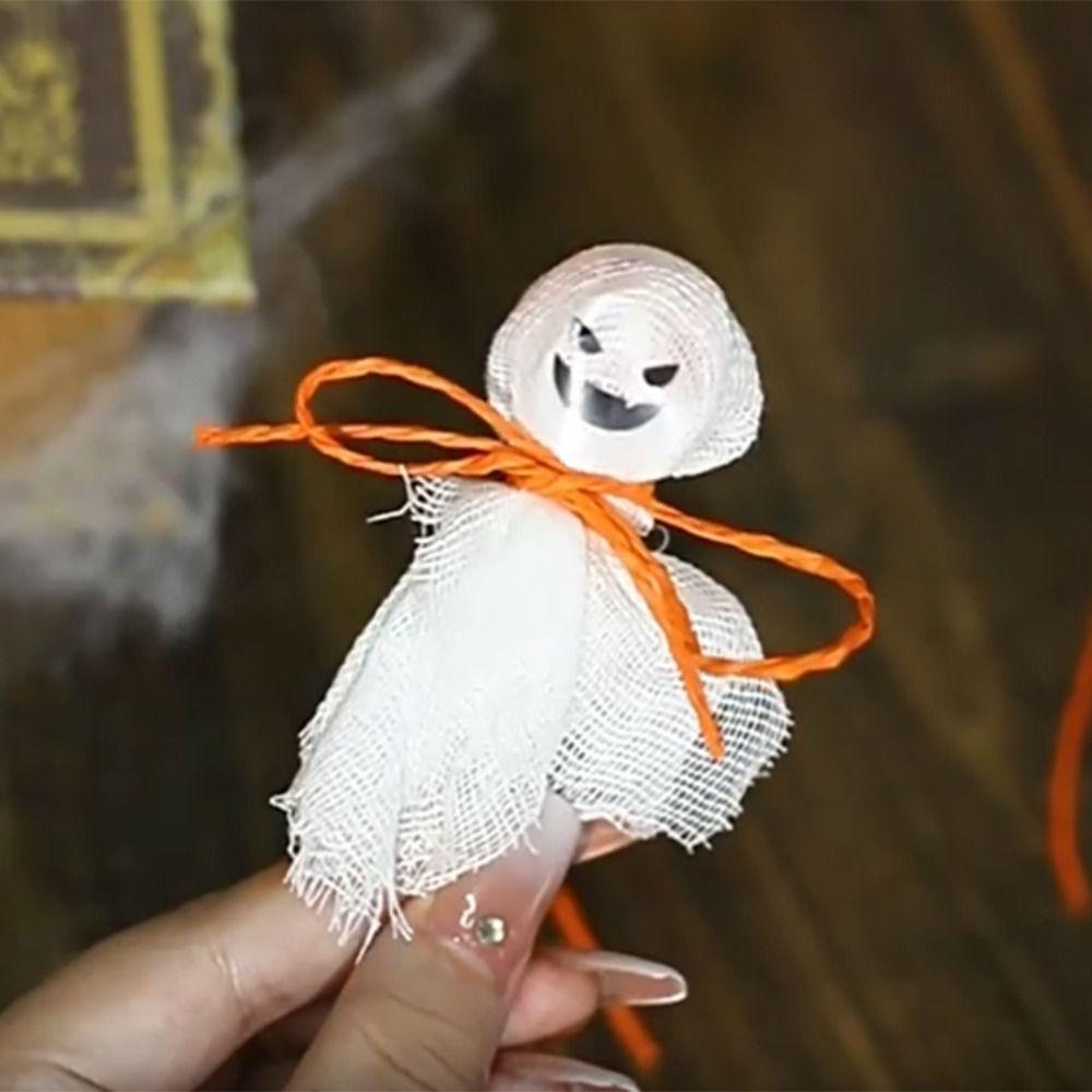 12Pcs with Sticker Ghost Candy Decoration Creative Lollipop Packing Material Pack  Festive Packaging