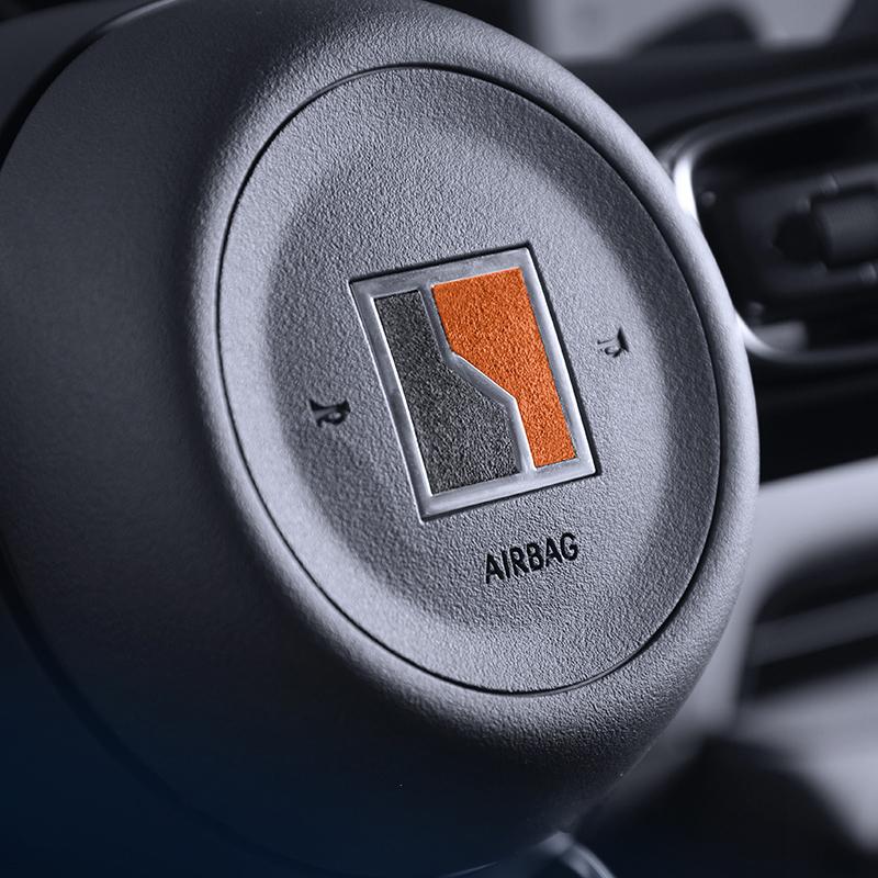 For ZEEKR 001 009 ZEEKR 7x 2024 2025 Super Suede Steering Wheel Decorative Horn Decal Sticker Car Interiors Accessories
