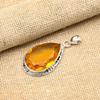 Honey Topaz Gemstone Handmade 925 Solid Sterling Silver Jewelry Lovely Pendant For Her