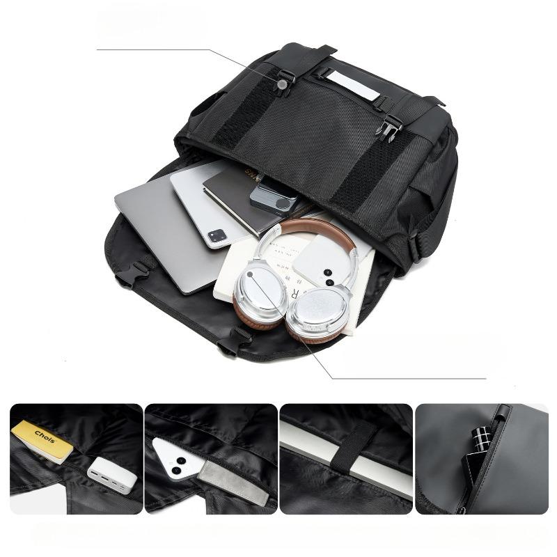 Crossbody Bag Men's Large Capacity Functional Wind Shoulder Bag Motorcycle Riding Messenger Bag