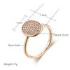 Kinel Shiny Natural Zircon Full Paved Disc Ring For Women Luxury Bride Wedding Jewelry Vintage Ring