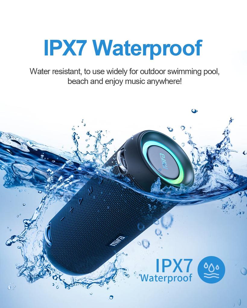 MIFA A90 Bluetooth IPX7 60 Вт громкий беспроводной стерео RGB LED 30 часов непрерывной работы Карта памяти Micro SD TWS USB C защитный чехол и портативный ремешок в комплекте