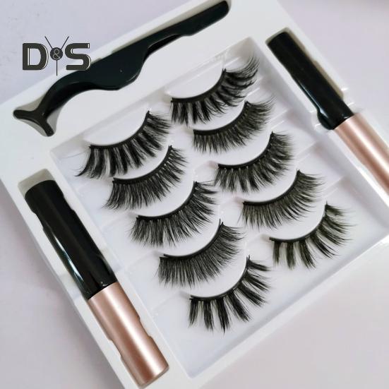 1 набор магнитных ресниц с пинцетом для подводки глаз, естественно выглядящие магнитные накладные ресницы с аппликатором, инструменты для макияжа глаз для женщин и девочек