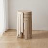 Stackable Stool SpaceSaving Round Thickened Material Backless Kitchen Chair for