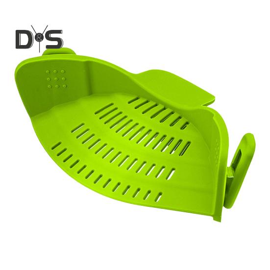 Силиконовый зажим на кастрюле, сито, защита от проливания, корзина для слива, универсальный пищевой дуршлаг для пасты, фруктов, овощей, кухни, ресторана, пикника