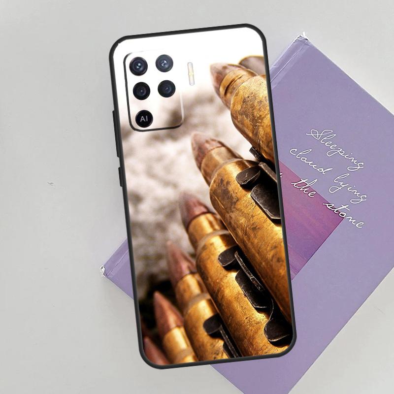 Чехол для телефона с коллажем из военных пуль для Oppo A96 A76 A16 A74 A53 A54 A94 A15 A17 A52 A72 A57S A58 A78 A98 A79