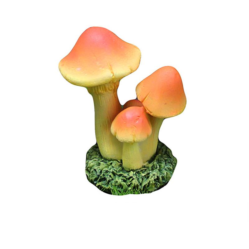 Mini Resin Simulate Mushroom Ornament Garden Artificial Mushroom Figurine DIY Landscape Garden Terrarium Lawn Decorations