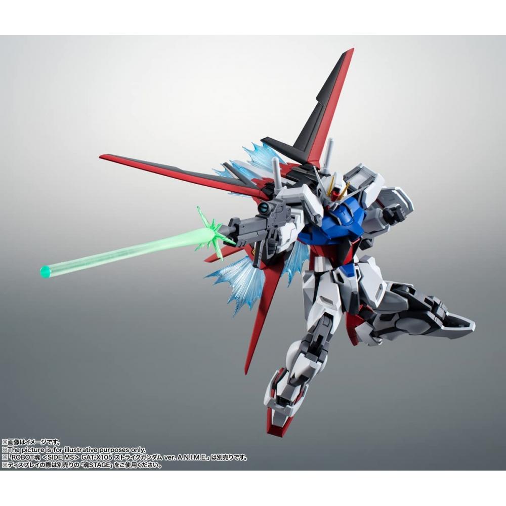 Bandai SPIRITS ROBOT Spirits Mobile Suit Gundam SEED [SIDE MS] AQME-X01 Ale Striker & Effect Parts Set Ver. A.N.I.M.E. Approx. 150mm PVC&ABS Painted M