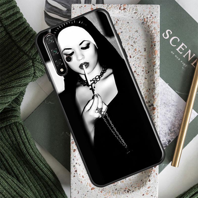 Sexy Girl Sister Style Nun Case For Huawei Honor 70 50 X8 X9a Magic5 90 Lite P20 P30 P40 P60 Pro P Smart Nova 5T Cover