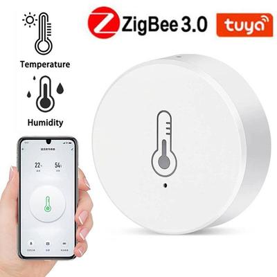 Умный датчик температуры и влажности Tuya ZigBee, домашний термометр, гигрометр, монитор, умный дом, жизнь