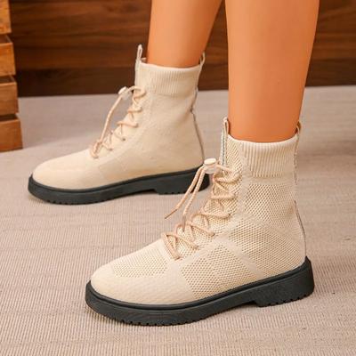 2024 Лидер продаж Осень и Зима Женские Ботильоны Натуральная Кожа Современные Ботинки Шнуровка Рабочие Ботинки Короткие Zapatos De Mujer