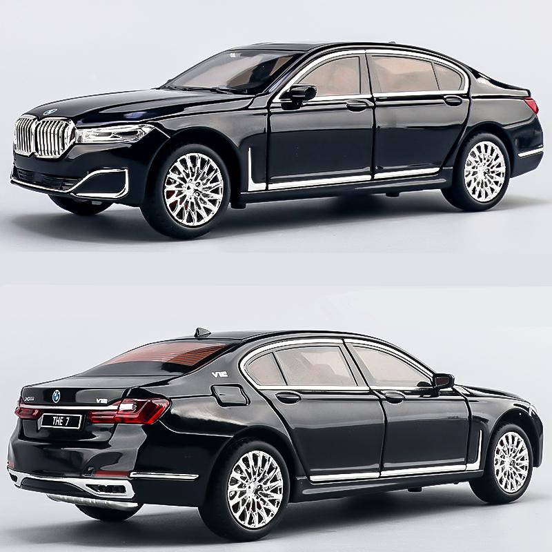 1/24 BMW 7 серии 760 LI литая модель автомобиля игрушечные машинки из металла имитация модели автомобиля коллекция звуков и света детские подарки