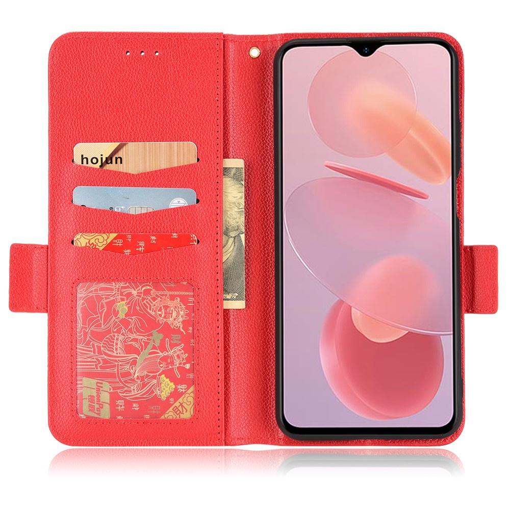 Ulefone Note 12P Wallet Litchi Magnet Flip Case, Red