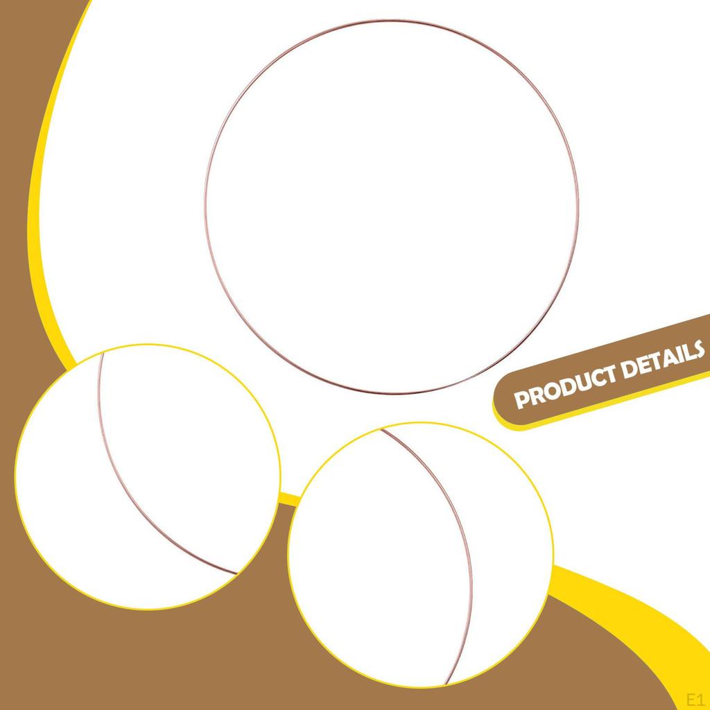 2 Flower Hoops, Metal Rings for Crafts, Elegant Macrame Wreath Party Supplies, Office,