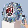 AC Milan Рисунок Печатный Мини 5 Сложений 8 Спиц Компактный Зонт Ветрозащитный Водонепроницаемый Легкий Портативный Складной