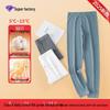 All-Cotton Flannel Men's Thin Solid Color Long Johns - Antibacterial Seamless Base Layer Warm Pants for Autumn and Winter