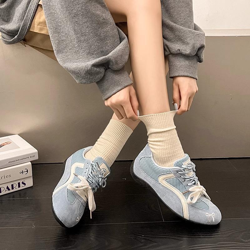 Xiaoxiang Pink German Training Single Shoes Women's 2025 New Color Matching Leisure Sports Inner Height-increasing Thick-soled Birken Forrest Gump Bo