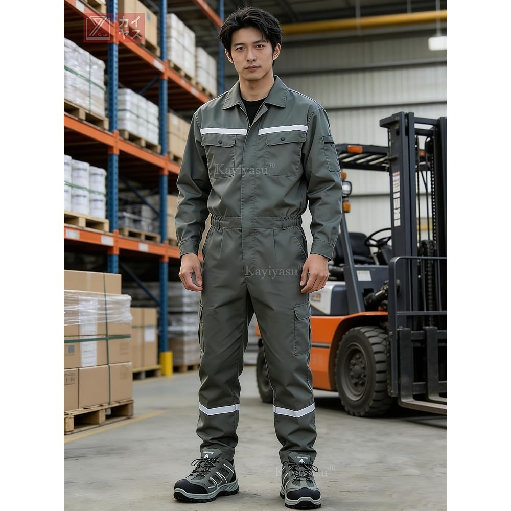 Kayiyasu Safety Shoes, 4E Wide Fit, Work Shoes for Men, Puncture-Resistant, Shock Absorption, Toe
