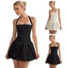 Women's Sexy Corset Dress Bubble Ruched Waist Dresses With Built-in Shorts