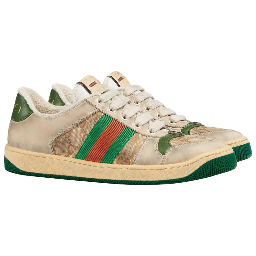 Gucci Screener Потертый Зеленый Оранжевый Женский 570443 9Y920 9666