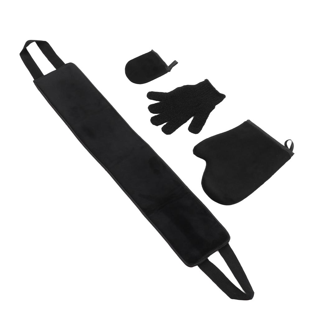 4 шт. Набор аппликаторов-рукавиц для автозагара Мягкая губка Крем-лосьон для загара Мусс Масло Полоска для нанесения на спину